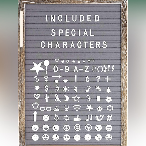 Felt letter board letters and characters, and stand only. no board - Picture 2 of 2